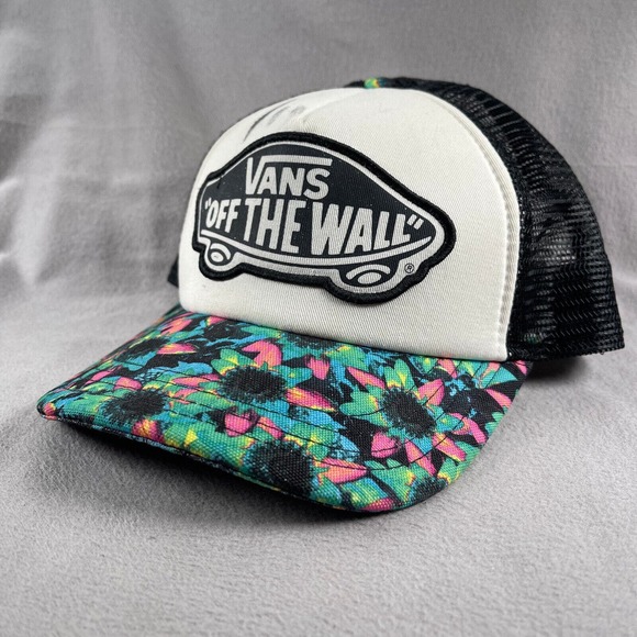 VANS Trucker Hat Womens Multi Color OFF THE WALL Logo Foam Y2K - Picture 10 of 10